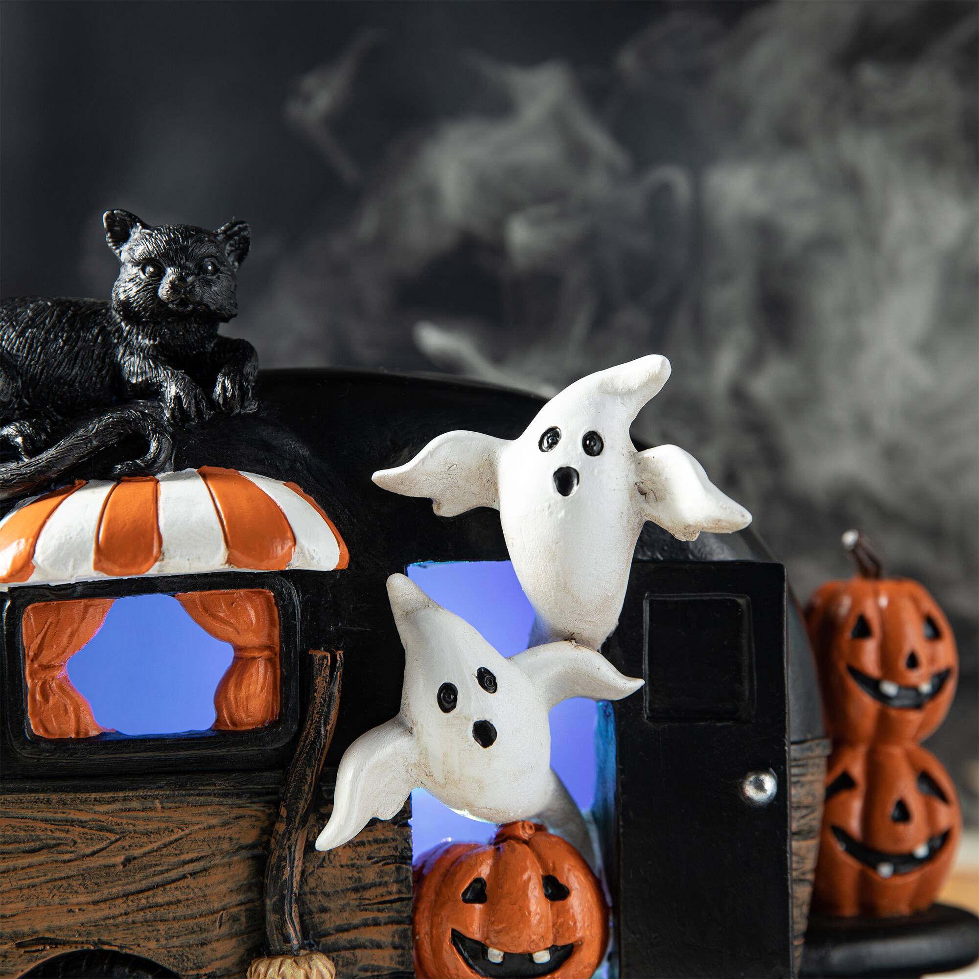 Glitzhome® 9.25" Halloween Lighted Camper Table Décor
